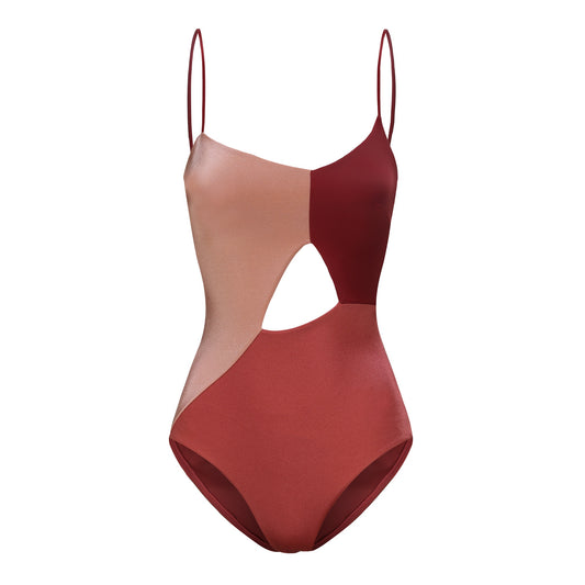 Colour Blocking One-piece Swimsuit